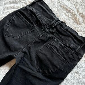Black denim capris